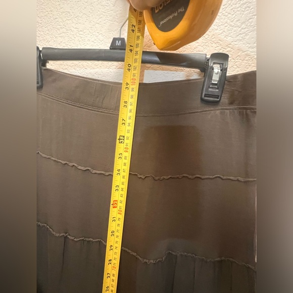 INC International Concepts Tiered Maxi Skirt. Dark Brown whimsical Romantic Boho - Picture 4 of 4